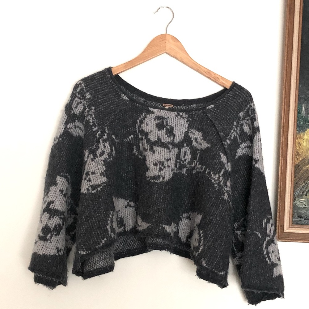 Free People Purple Rain Crop sweater